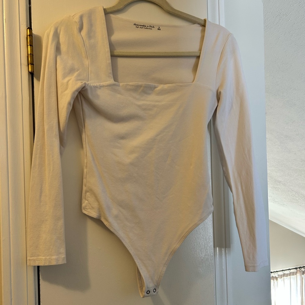 White square neck body suit from Abercrombie and Fitch